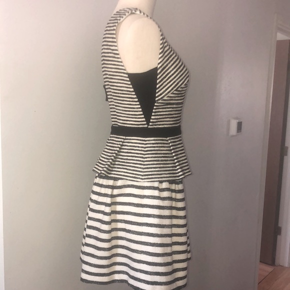 BCBG Max Azria Piper Peplum Striped Dress 6 NWOT - Picture 8 of 15